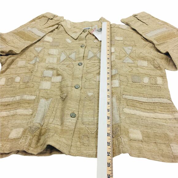 Chico's Sierra Patchwork Silk Cotton Women's Jacket Size XL - Picture 4 of 8
